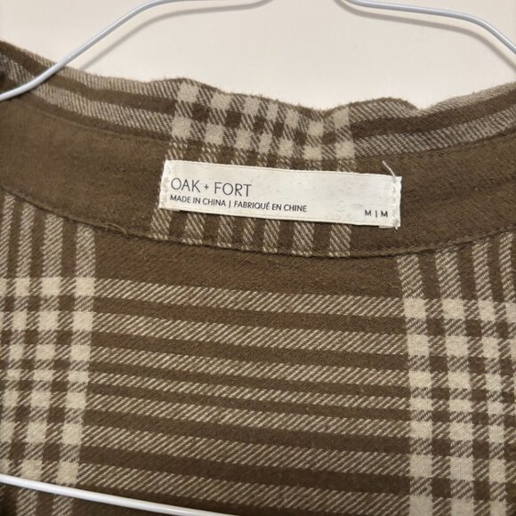 Oak & Fort Plaid Long Button Down - Picture 3 of 3